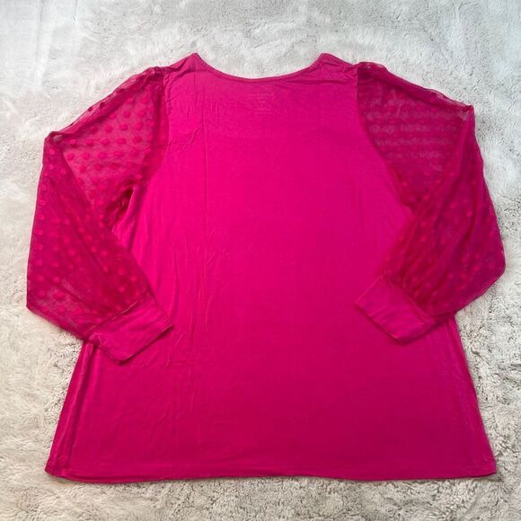 Torrid Lot of 2 Tops Blouses Plus Size 4X Womens Shirts Floral Polka Dot Sheer - Picture 8 of 13